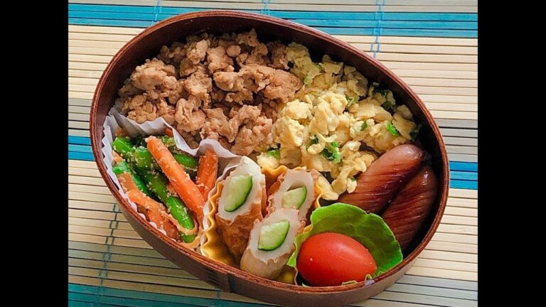 【お弁当作り】鶏そぼろ弁当 lunchbox bento