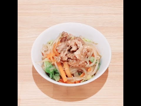 レンジで肉野菜炒めが簡単に作れます☆彡 #Shorts