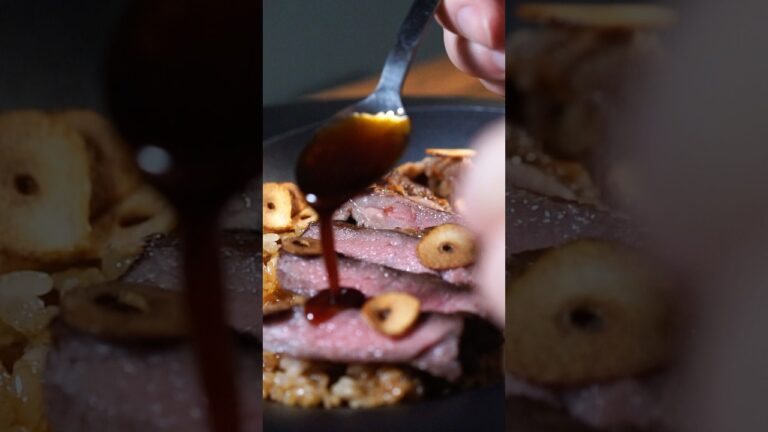 【飯テロ】ガーリックステーキライスの作り方　#料理 #簡単レシピ  #ステーキレシピ  #ガーリックステーキライス