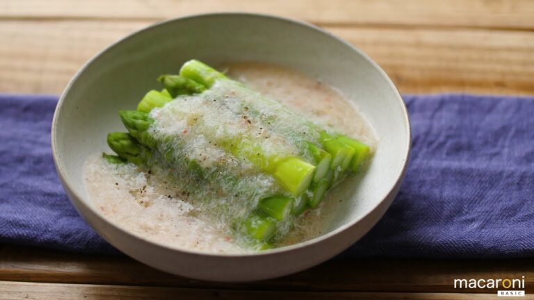 【基本のレシピ】しゃきっとおいしい！ アスパラガスの カニ あんかけ のレシピ 作り方