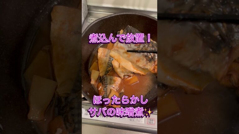 ほったらなひズボラ飯　簡単サバの味噌煮 #料理 #簡単レシピ #簡単料理 #cooking