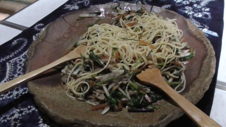 わらびパスタ