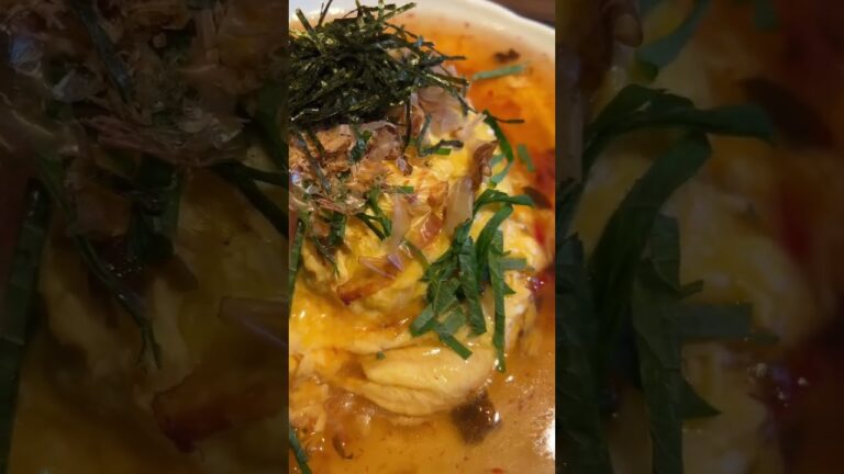 じゃこと大葉の梅あんかけオムライススクロール Scrolling Rice omelet with dried sardines and shiso leaves with ume paste