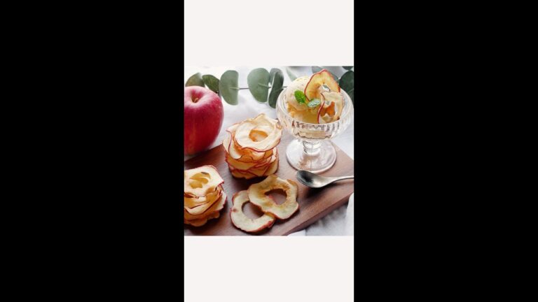 今が旬！かわいいおやつ♪【りんごチップス】 #shorts