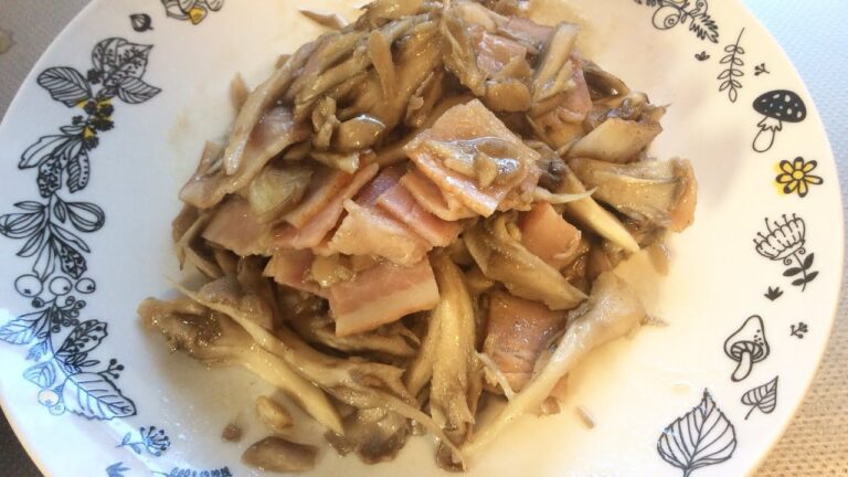 まいたけとベーコンのオリーブオイル炒め