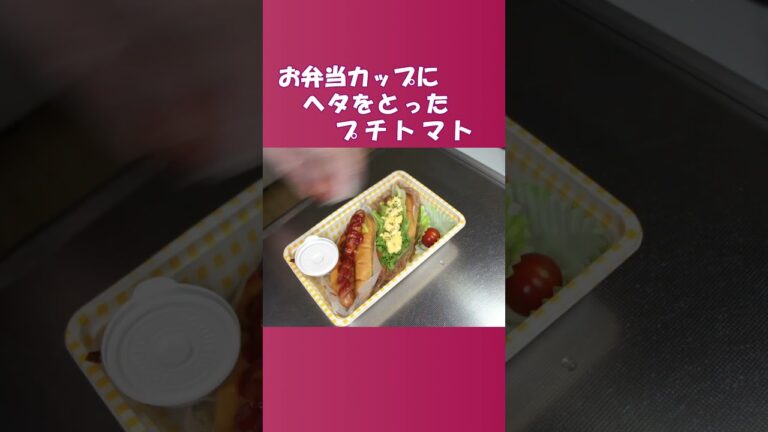 🌸🍑お弁当詰めます《obento》簡単☆ホットドッグ弁当🌭レンチン卵サンドも🥚パンのお弁当💕