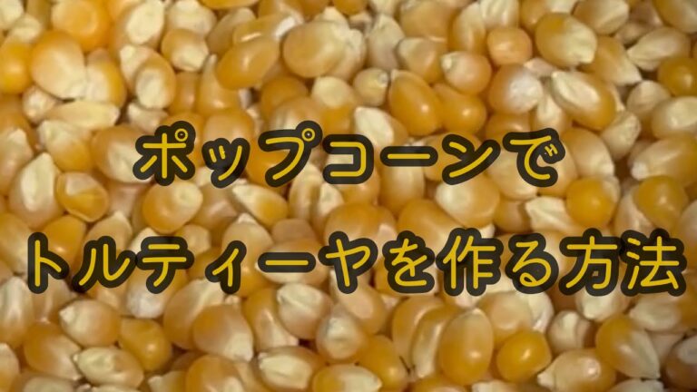 ポップコーンからトルティーヤ(タコス)を作る