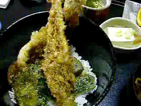 【デカ盛りグルメ動画】寿司割烹まるみ 穴子天丼御膳