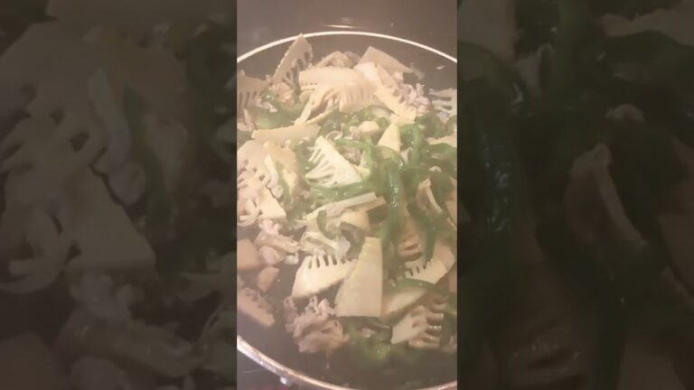たけのこ大量冷凍保存して、ピーマンなるのをまっていた　＃青椒肉絲