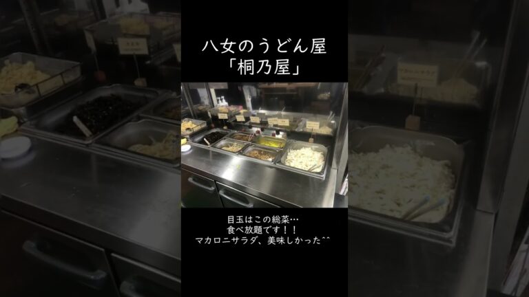 【福岡のうどん】桐乃屋(福岡県八女市)で昼ごはん食べてきた　#shorts #うどん #福岡