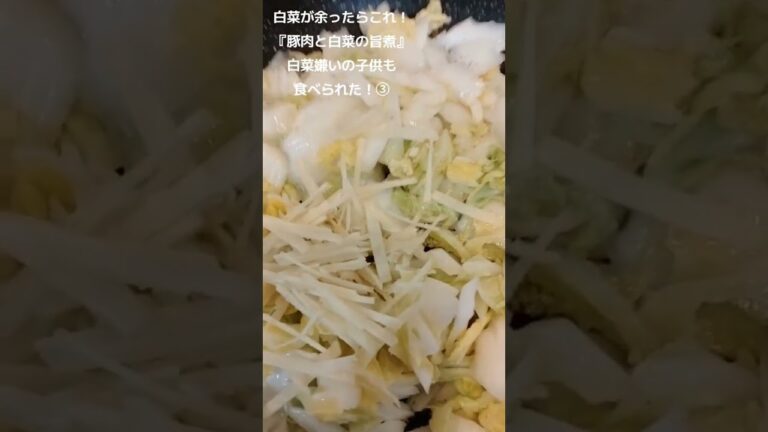 【お得なレシピ】白菜嫌いの子供も食べてくれた！『至高錯誤の白菜のうま煮』余った白菜は全部これ！③　2023年11月1日