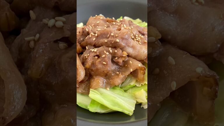 キャベツと豚肉のウマ味噌炒めwith cats #shorts