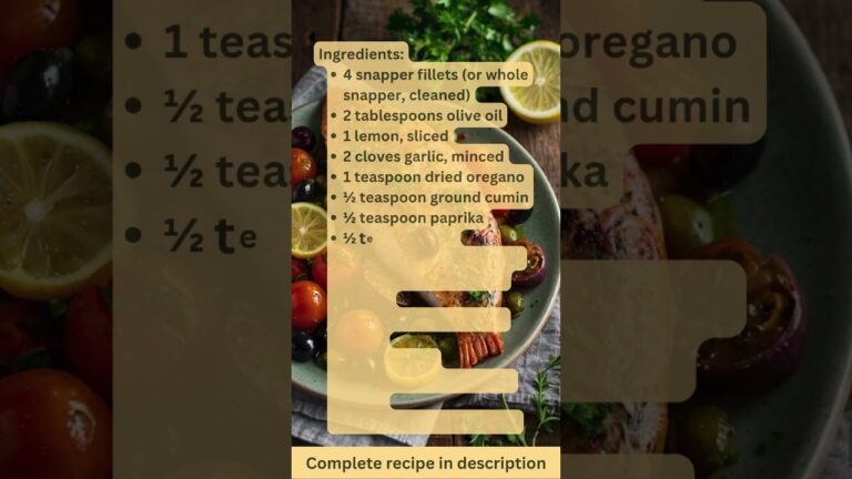 糖尿病患者にも最適な魚料理 - 地中海風焼きスナッパー by What Shall I Cook
