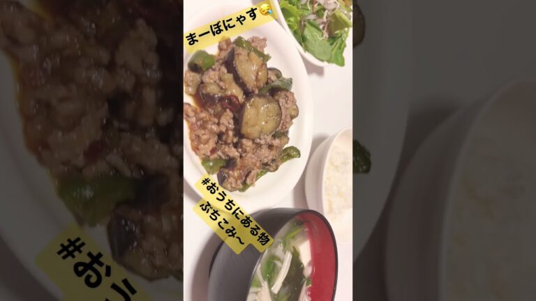 #めしてろ #まーぼなす #お味噌汁 #るーかす