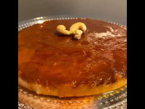 Creamy caramel eggless pudding  オーブンと卵なしプリン