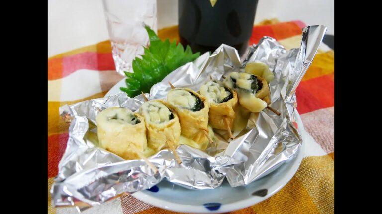 休日の #お手軽おつまみ 🍻＜くるくる油揚げ＞👩‍🍳 #shorts #レシピ