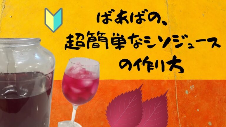 【シソジュース】ｇ（グラム）なんか気にしなくてよい。ご自分のお好みの味に！【超簡単】