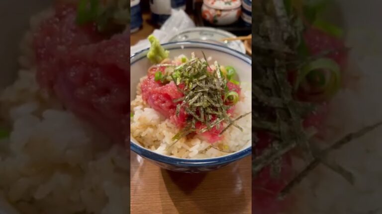 〆に最適！天ぷら屋のお茶碗1杯のネギトロ丼 ＃大阪グルメ＃たろじろう