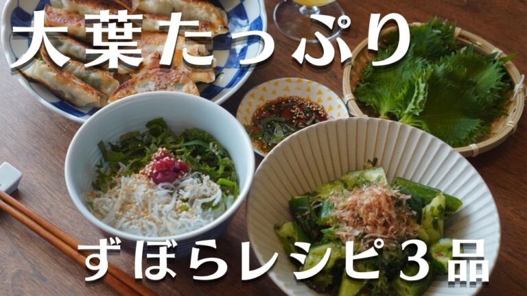 大葉を大量消費できる”超簡単”な大葉料理３品｜おつまみとしてもおすすめ！夏にぴったりなズボラ向けレシピ#vlog #cooking