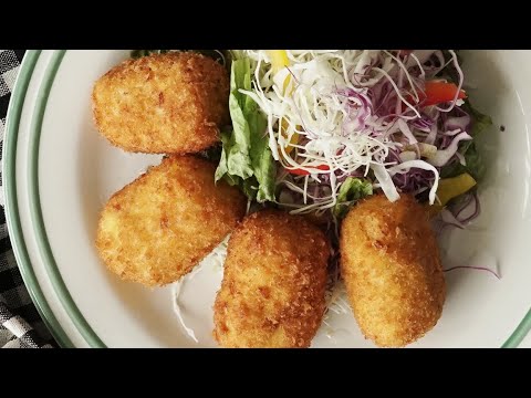 うまい棒で作る！　コーンクリームコロッケ