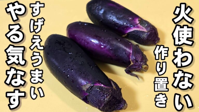 火を使わない！一瞬で消えてしまう美味しさ！やる気なす。簡単 茄子 おつまみ 作り置き 常備菜 副菜 人気ナス レシピ