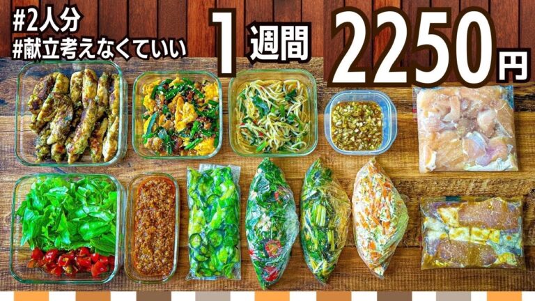 【作り置きレシピ】ワンパン&レンチンポリ袋副菜の2品献立☆節約おかず #142