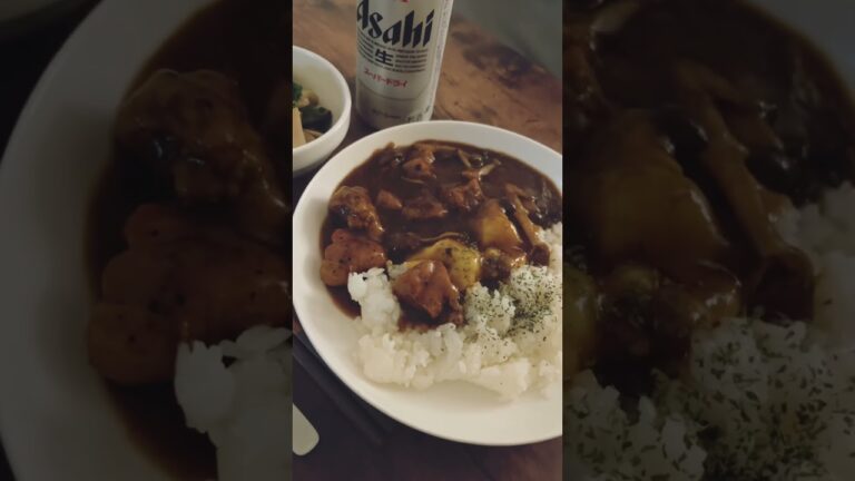 豚肉ゴロゴロ男飯カレー【一人暮らしの自炊飯】