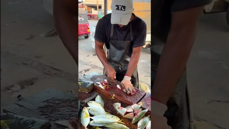 Fresh Small Trevally Fish Cutting in Sri Lanka 🇱🇰