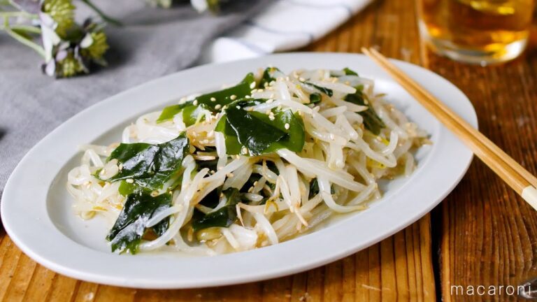 【もやしとわかめのやみつきナムル】火を使わず完成！ヘルシーなのでダイエット中にも♪