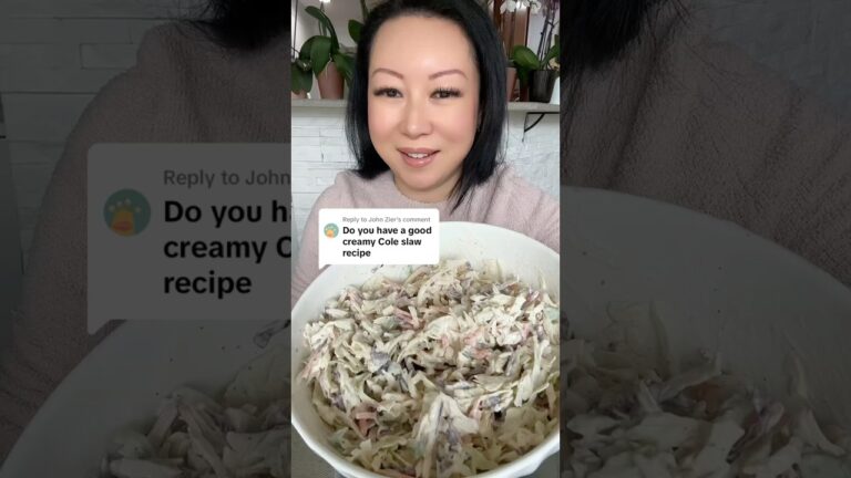 Creamy Coleslaw Recipe #easyrecipe #recipes #foodtiktok #creamy #cole #slaw #recipe