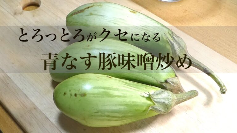 なす　青なす豚味噌炒め　とろっとろがたまらない！！　Eggplant, stir-fried eggplant with pork miso, is irresistible! !!