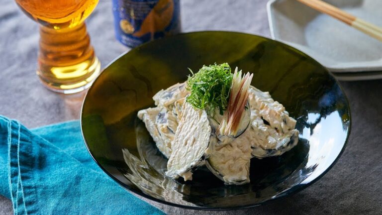 ビールが飲みたくなる！簡単おつまみレシピ『 水ナスとクリームチーズのわさび醤油和え』DHC