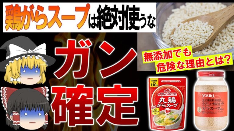 【ゆっくり解説】万能調味料のヤバい真実！？鶏がらスープに潜む危険な添加物の闇とは