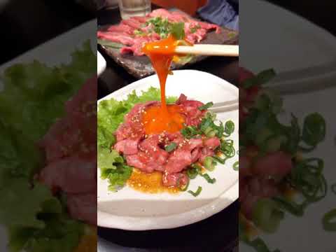 焼肉ホルモン多喜万 レアステーキそうめん