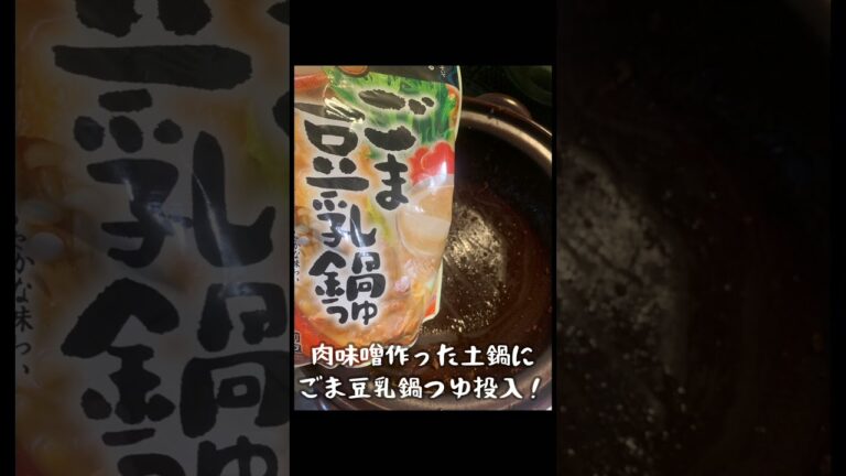 【鍋】豆乳坦々鍋