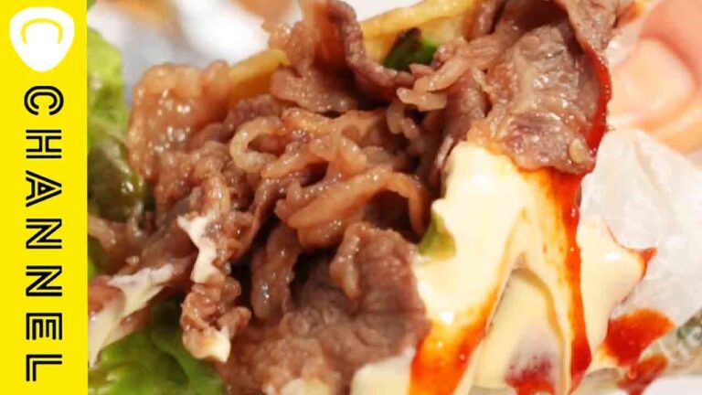 チヂミラップの作り方 How to make Chijimi wrap