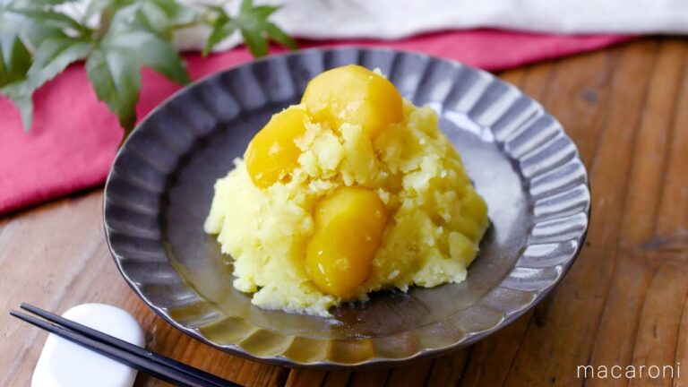 【レンジで作る栗きんとん】裏ごし不要！材料4つで手軽に作れる簡単レシピ♪｜macaroni（マカロニ）