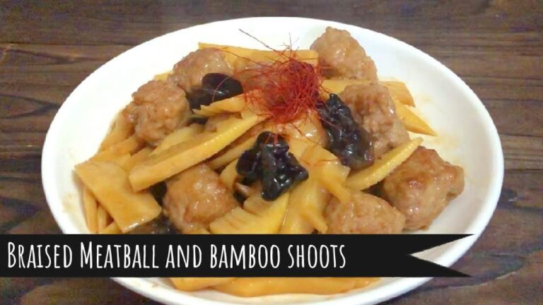 Braised Meatball and bamboo shoots / 肉団子とたけのこの中華煮
