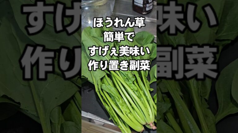 ほうれん草の簡単すげぇえうまい作り置き常備菜副菜レシピ 春のごま香るナムル！おつまみ お弁当レシピ