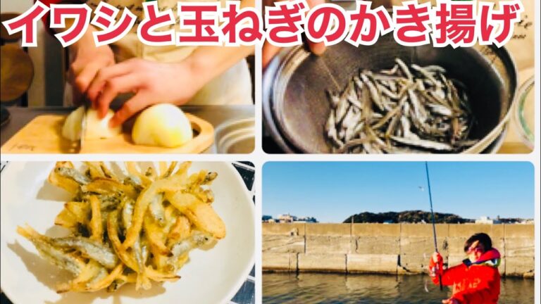 【EPA・DHA・カルシウム豊富】イワシと玉ねぎのかき揚げ(๑˃̵ᴗ˂̵)【天ぷら粉で簡単】麺つゆで簡単かき揚げ丼のタレも作っちゃう！シラスでも美味しいよ♪