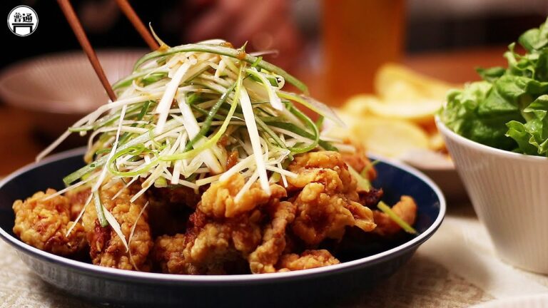 千切りねぎ､特製ソースと一緒に､サクサクネギチキンの作り方！#韓国チキン