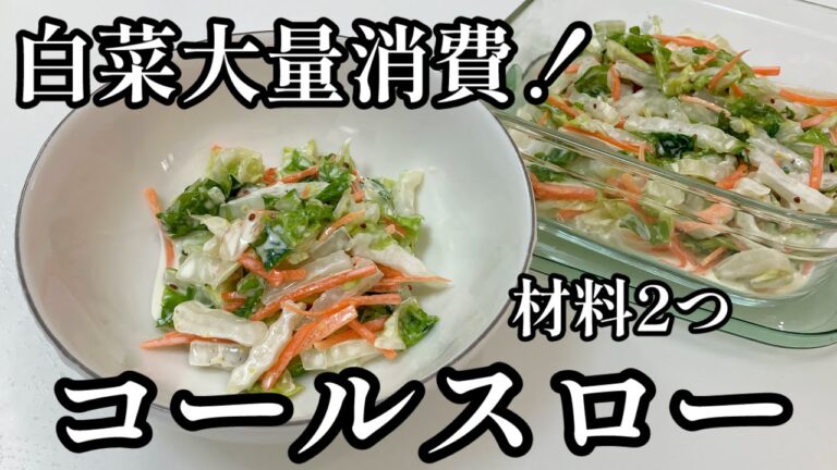 白菜大量消費！材料2つでコールスロー♪マヨネーズとヨーグルトでさっぱり極旨😋
