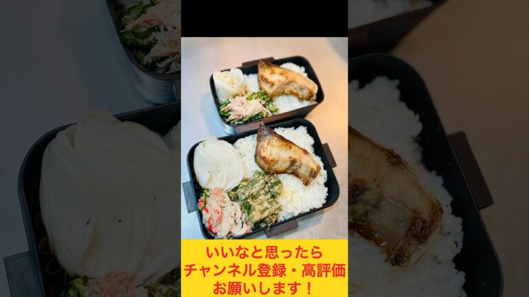 副菜たっぷり！！ぶりの照り焼き弁当🐟 #お弁当おかず #food #お弁当動画 #作り置き弁当 #お弁当詰め方 #副菜 #ぶりの照り焼き