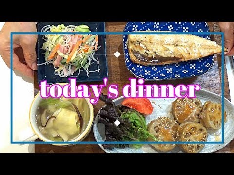 【料理動画＃１２】今日の夕飯の献立は？レンコン挟み焼き＆簡単コールスローサラダ～主婦の日常～　料理音と共に・・