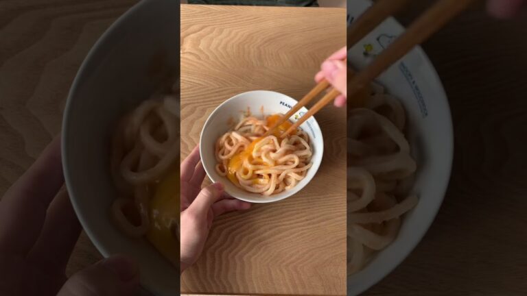 【味は○○製麺】釜玉風明太うどん