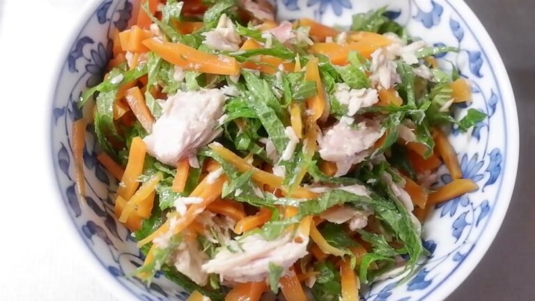 【簡単料理】にんじんとツナの大葉和え