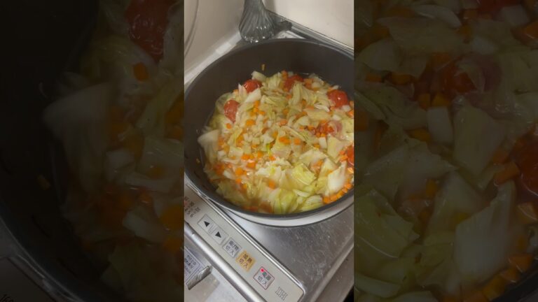 春のごちそうスープ。切って入れるだけ。#一人暮らし #料理 #shorts #春野菜スープ