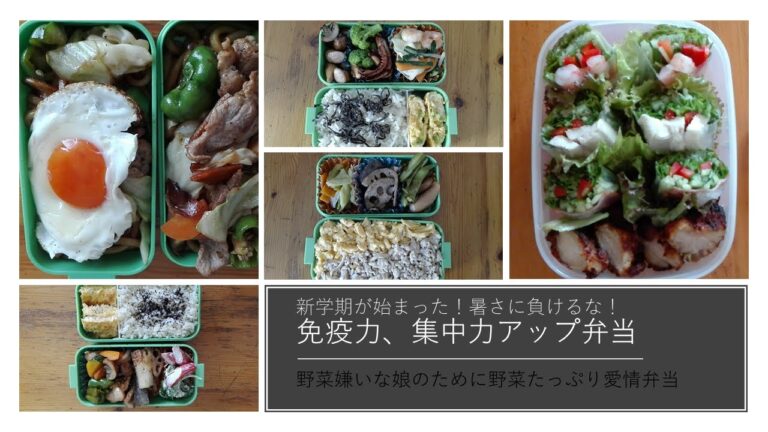 野菜嫌いな娘のために野菜たっぷり愛情弁当4