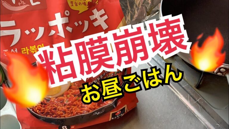 【韓国】お昼ごはんにラッポッキ🌶🌶🌶を食べて目が覚めた動画【コストコ】