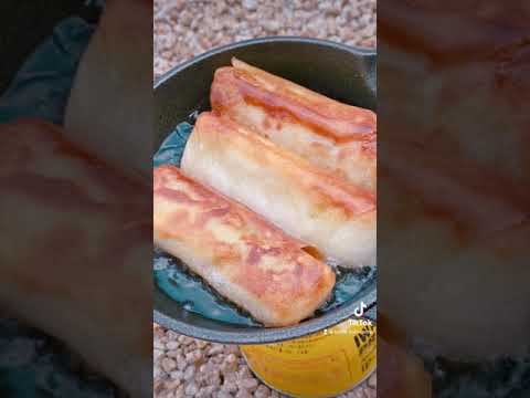 【シンプル】春巻き焼いて食べるよ！！#shorts